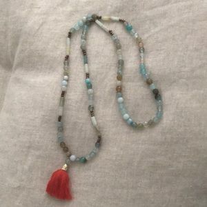 BCBG Maxazria Beaded Tassel Necklace- Never worn